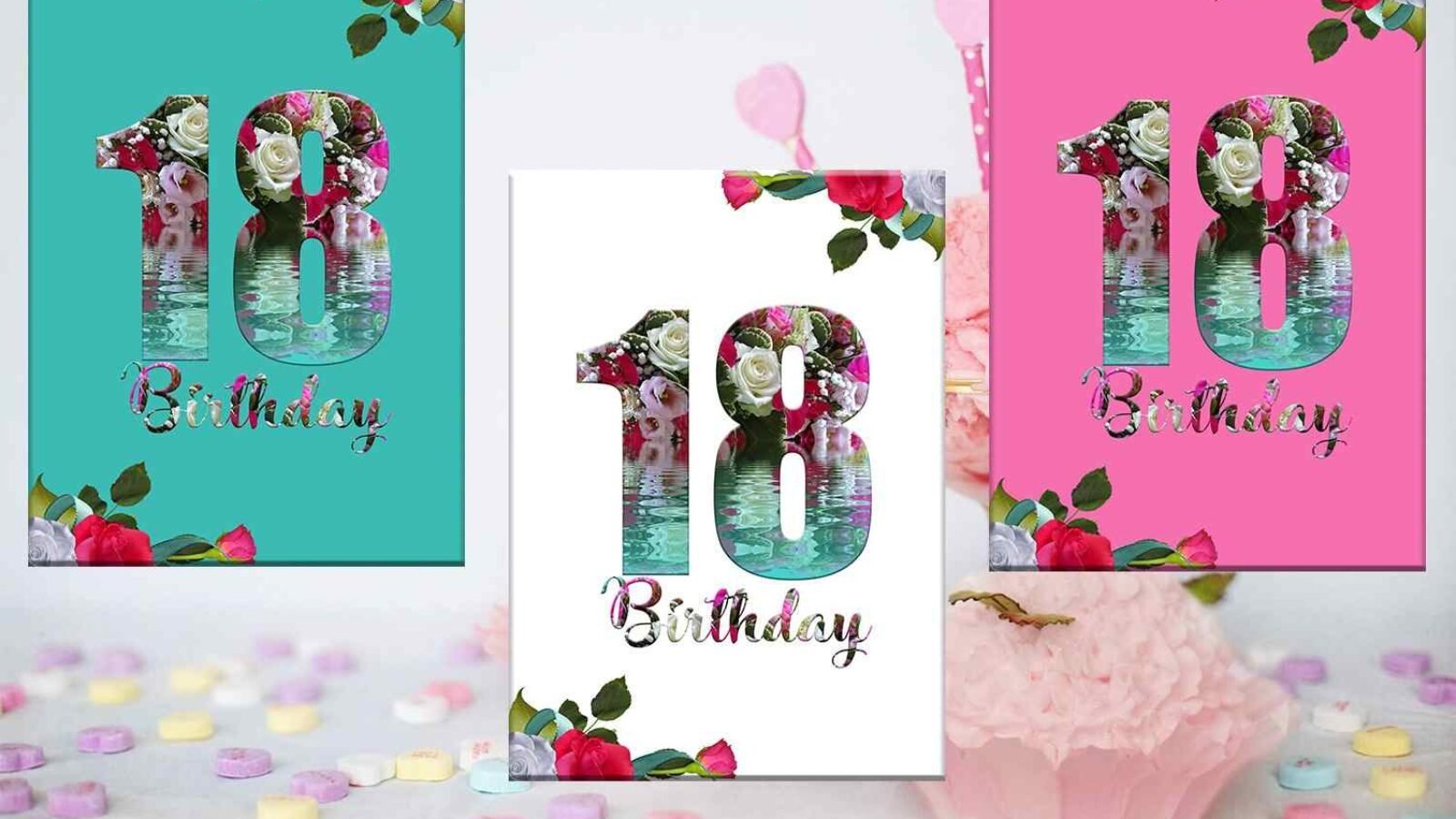 18th Birthday Card Printable Birthday Girl Flowers Cards