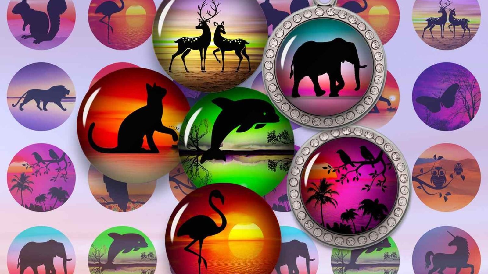 Animals Silhouette Landscape Images Sunset Images Circles