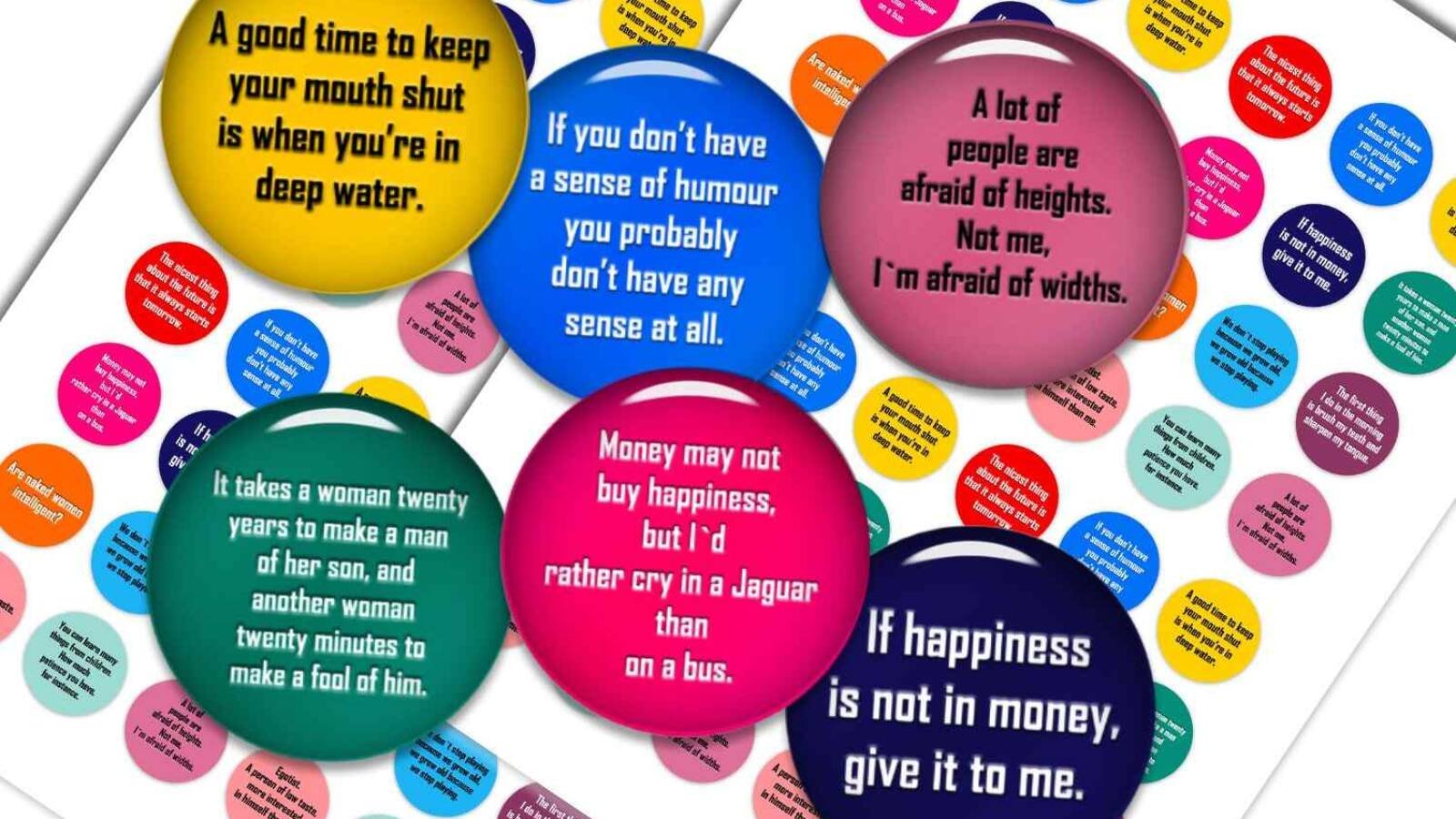 Aphorisms Digital Collage Sheet Aphorisms Circle Printables