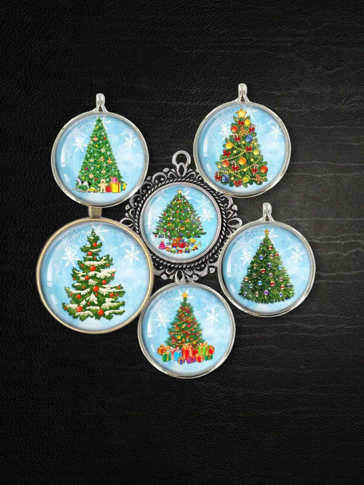 Christmas Tree images Digital Collage Sheet