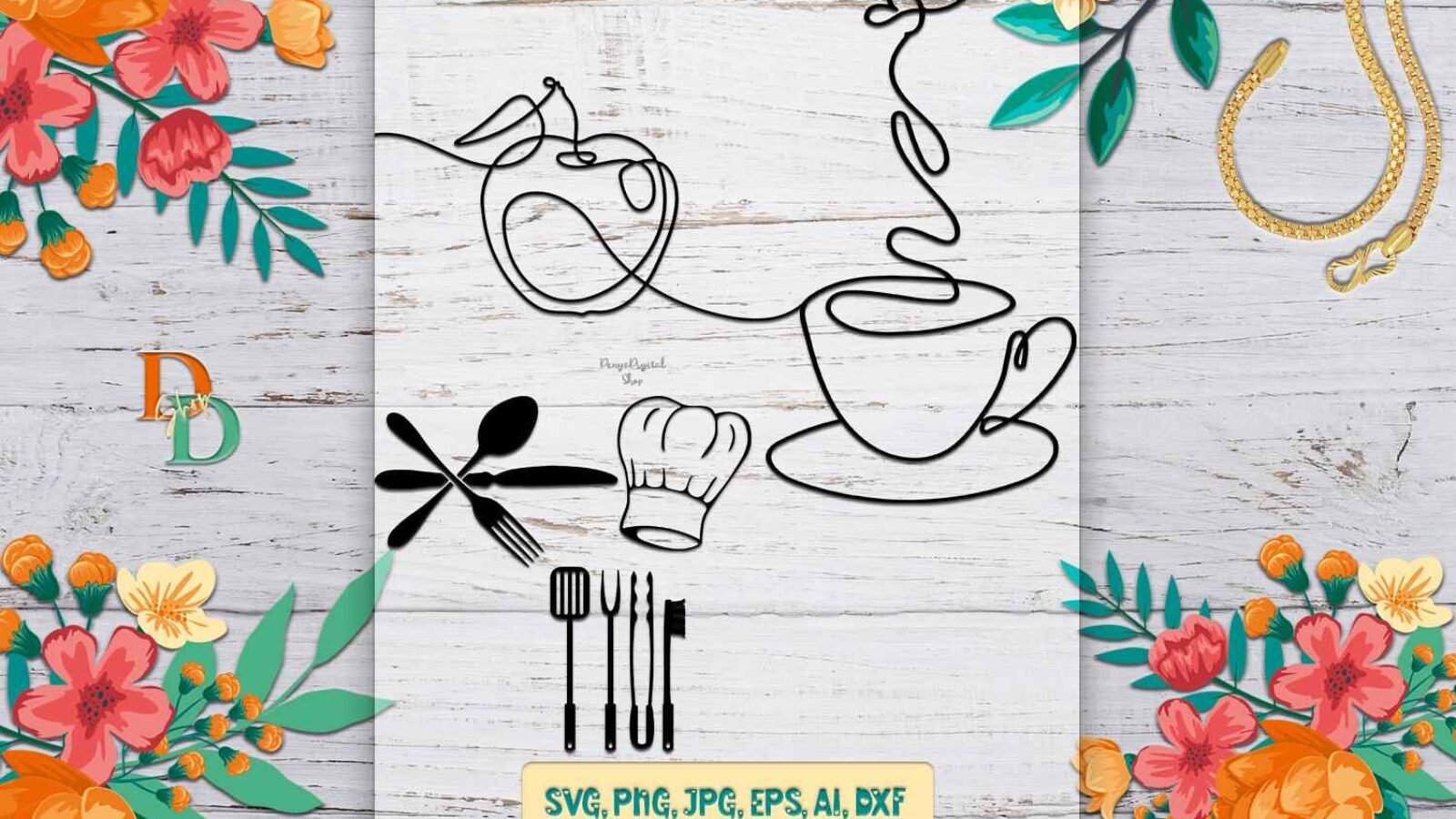 Cooking Elements SVG File For Your Creativity Ideas