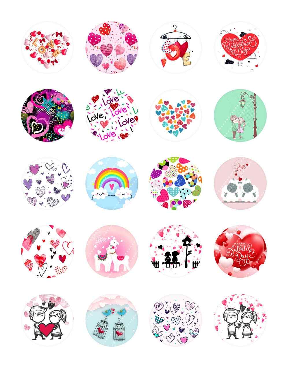 Cute Valentine Printable Circles