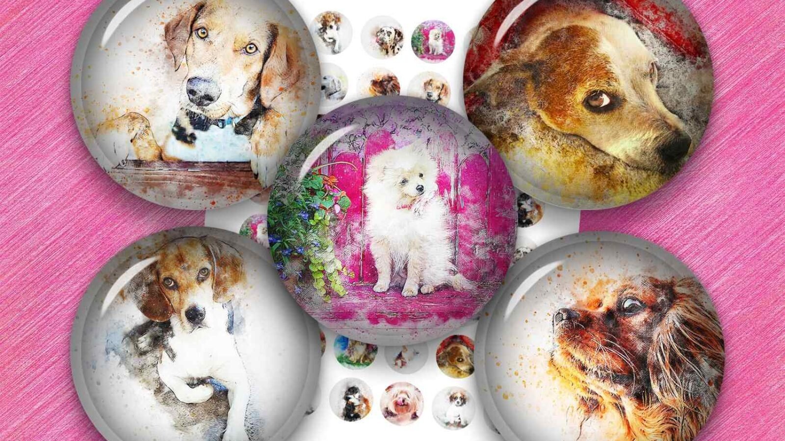 Dogs Vintage Printable Images Pendants Images Circles