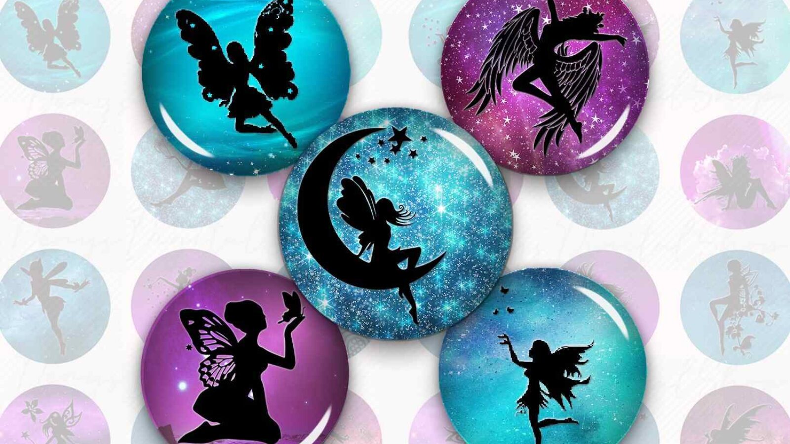Fairies Digital Collage Sheet Fairy Images For Pendants