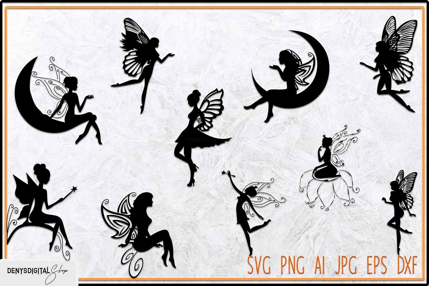 Fairies Download SVG Fairy Silhouette images for Cricut