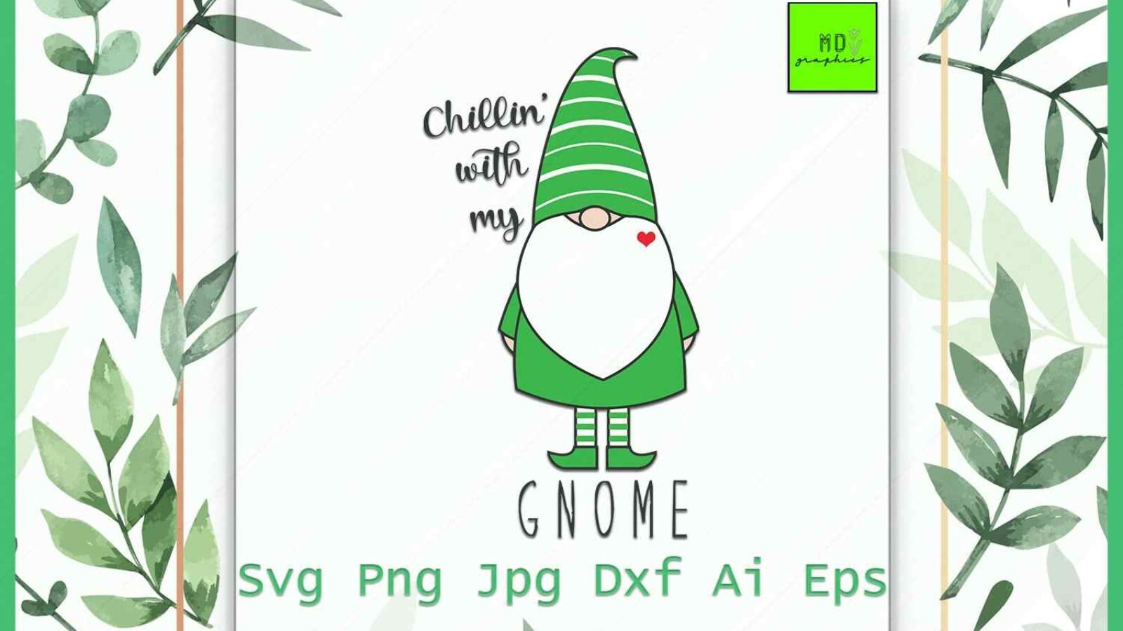 Gnome Christmas Quote Vector File For Printable