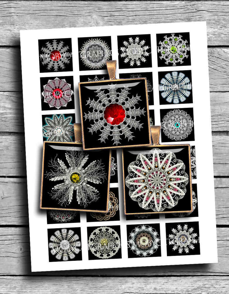 Gothic Mandala Printable Squares