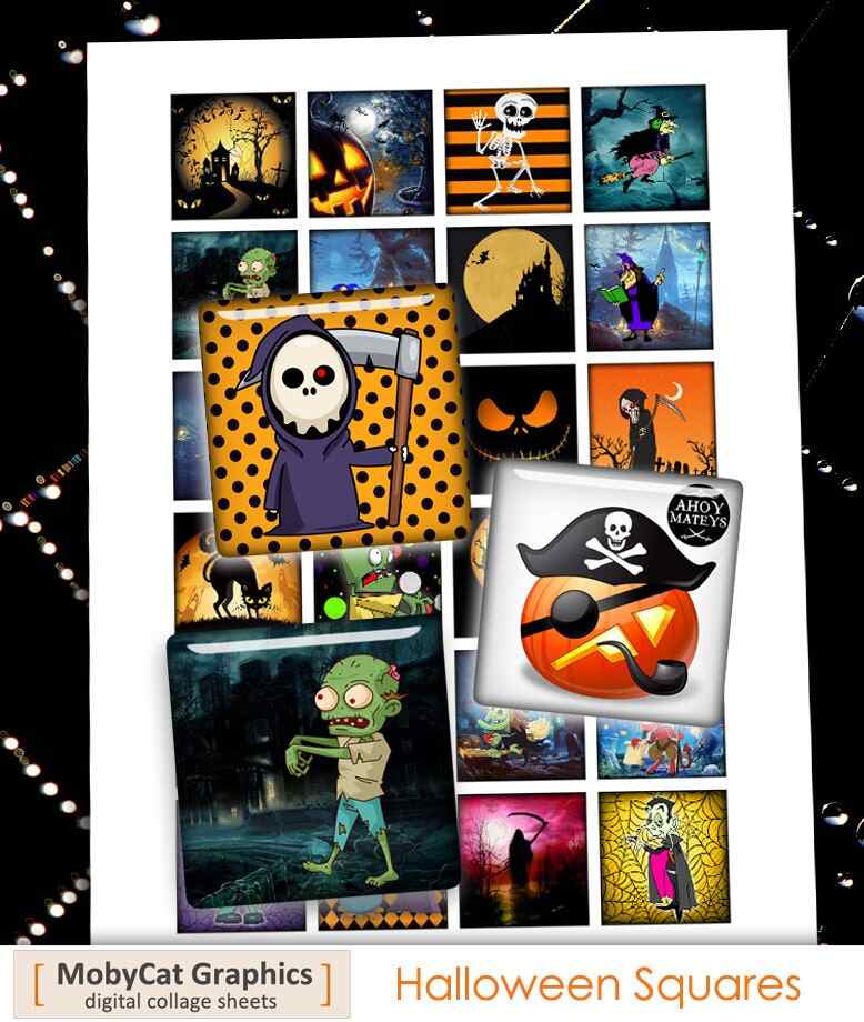 Halloween Cute designs Digital Collage Sheet