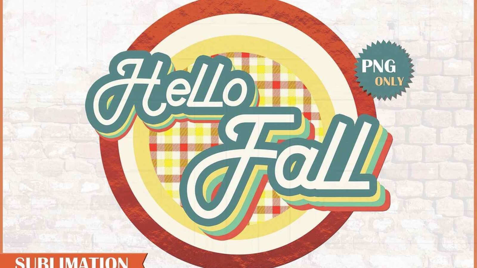 Hello Fall PNG Autumn Sublimation and Clipart