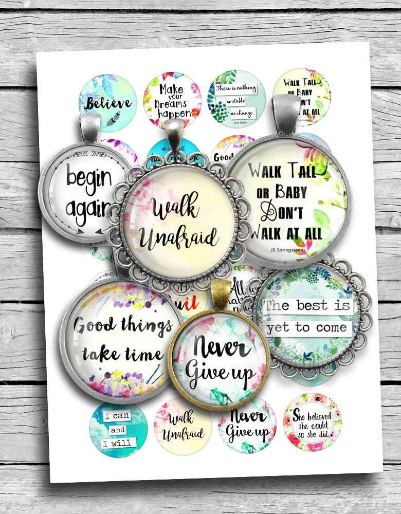 Inspirational Quotes Boho Spirit Printable Circles