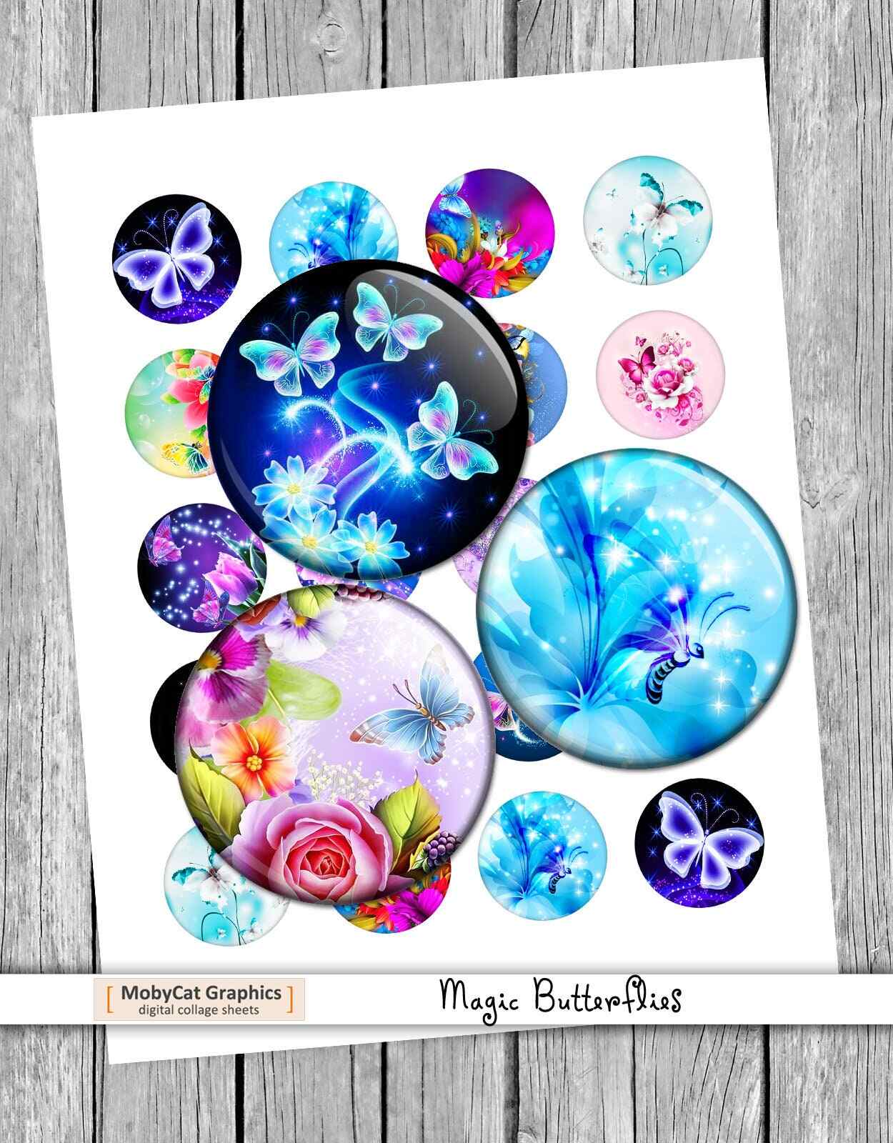 Magic Butterflies Printable Circle Images