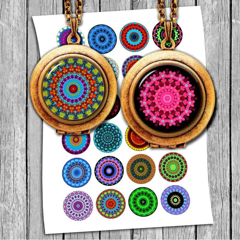 Mandala Digital Collage Sheet Circle Printable Images