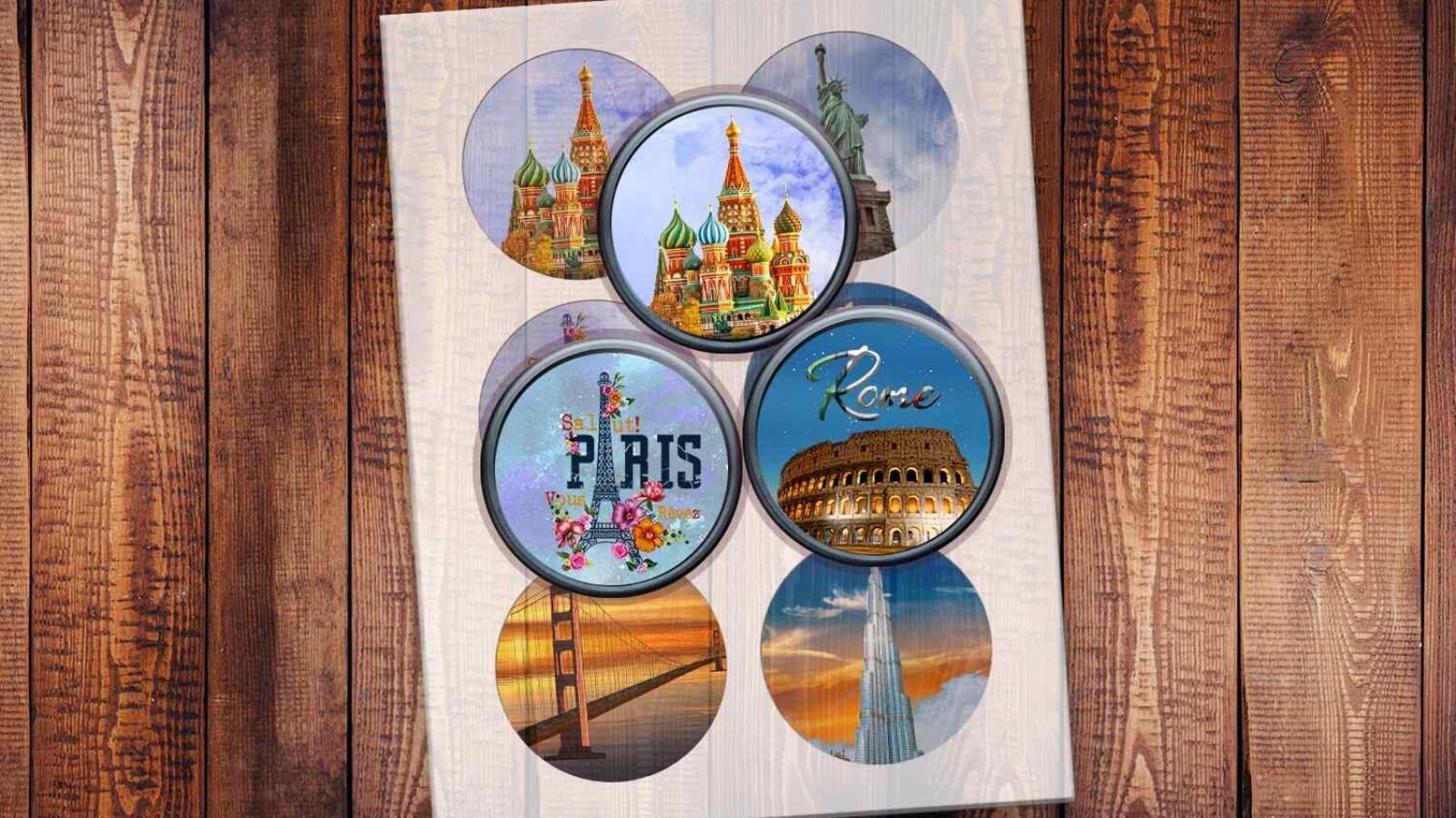 Metropolises Travel Digital Printable Images For Magnets