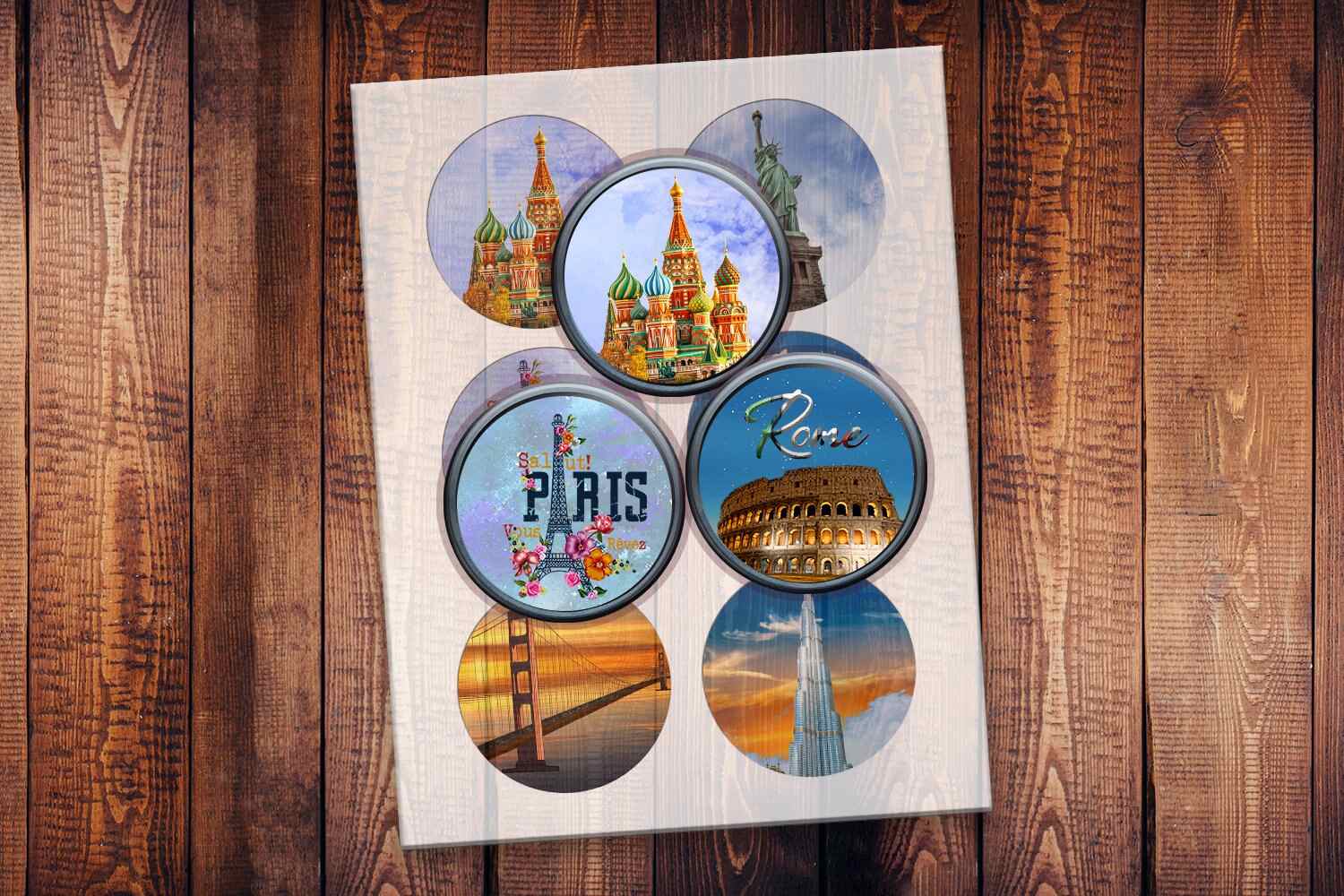 Metropolises Travel Digital Printable Images For Magnets