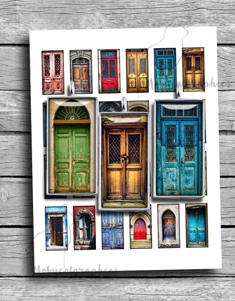 Old Doors Printable rectangle images