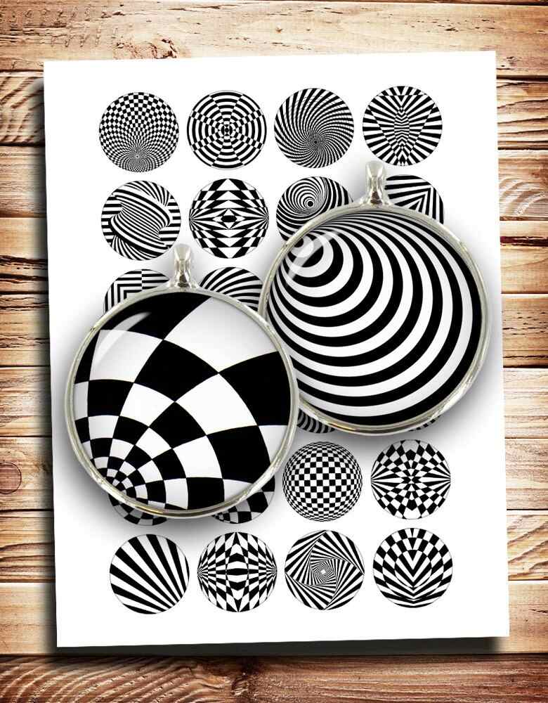 Optical Illusion Pop Art Printable Digital Collage Sheet