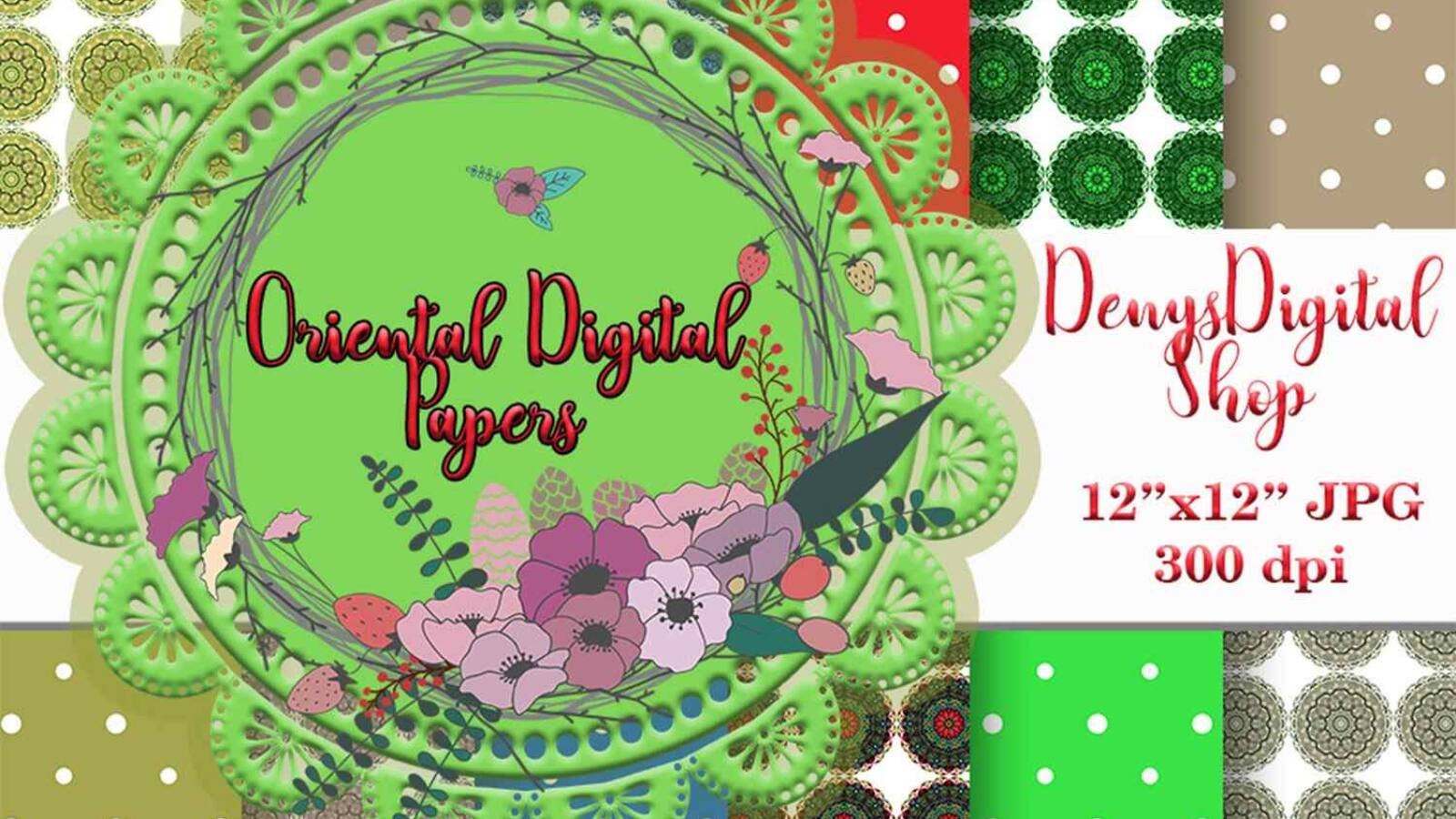 Oriental Print Oriental Paper Scrapbook Paper Lace Printable