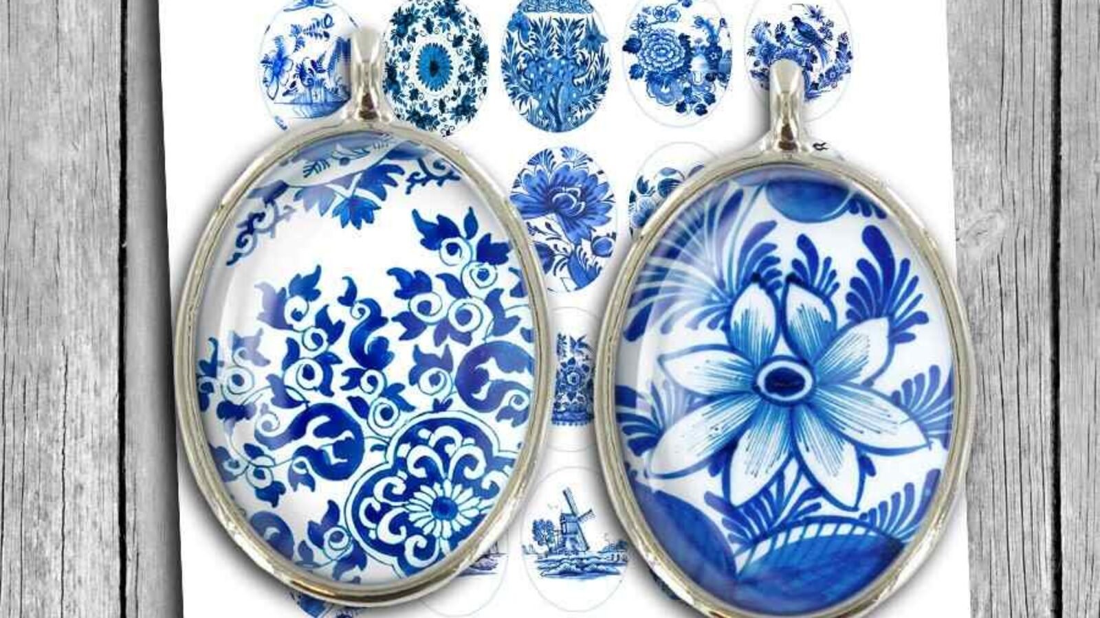 Oval Images Delft Digital Collage Sheet