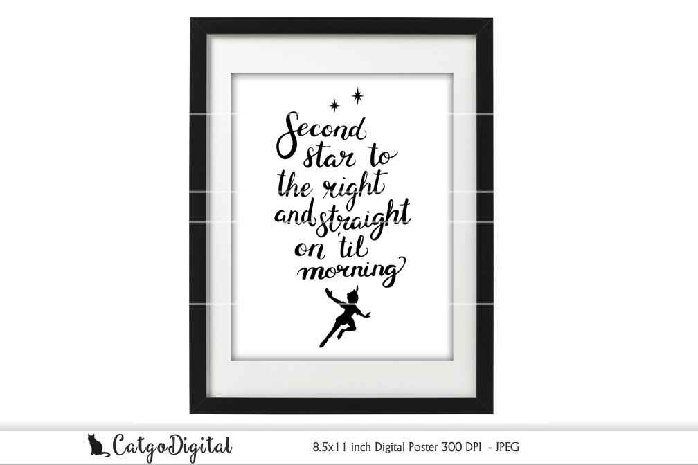 Peter Pan Digital Poster Second Star Printable Poster