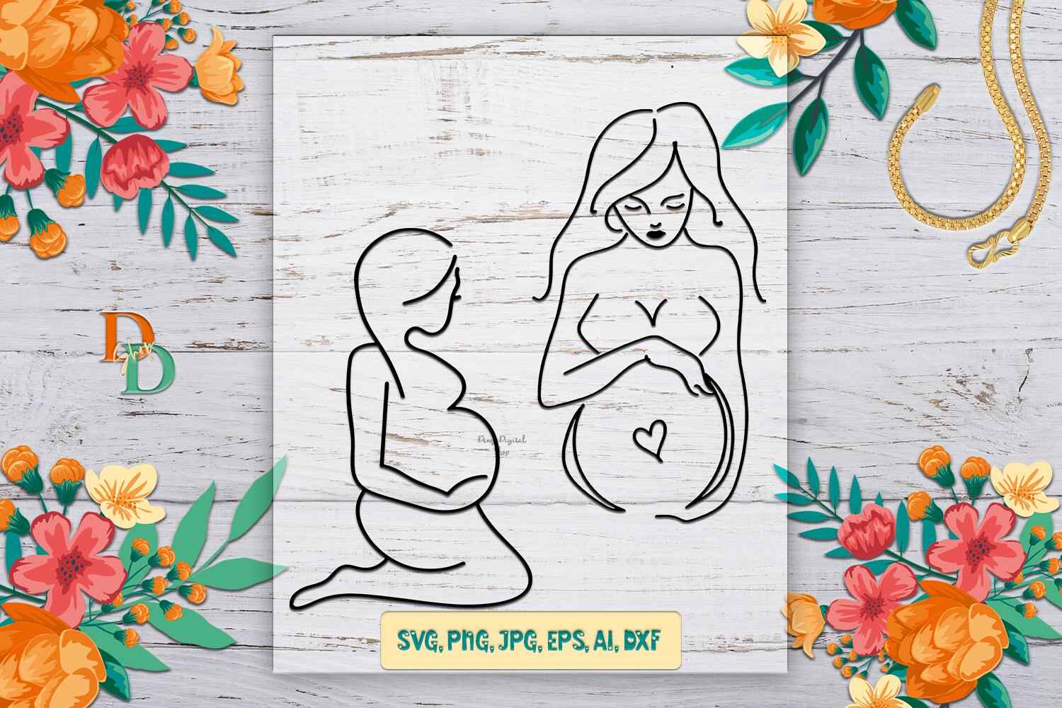 Pregnancy SVG Pregnancy Printable Digital Pregnancy Image