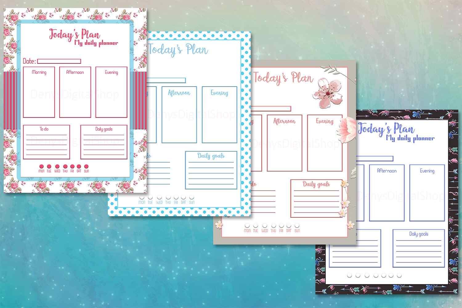 Productivity Planner Prints Student Planner Daily Agenda