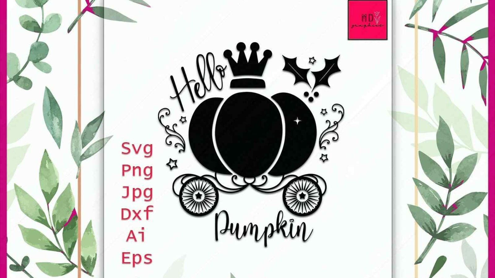 Pumpkin SVG Fall Autumn SVG Silhouette Fall Image