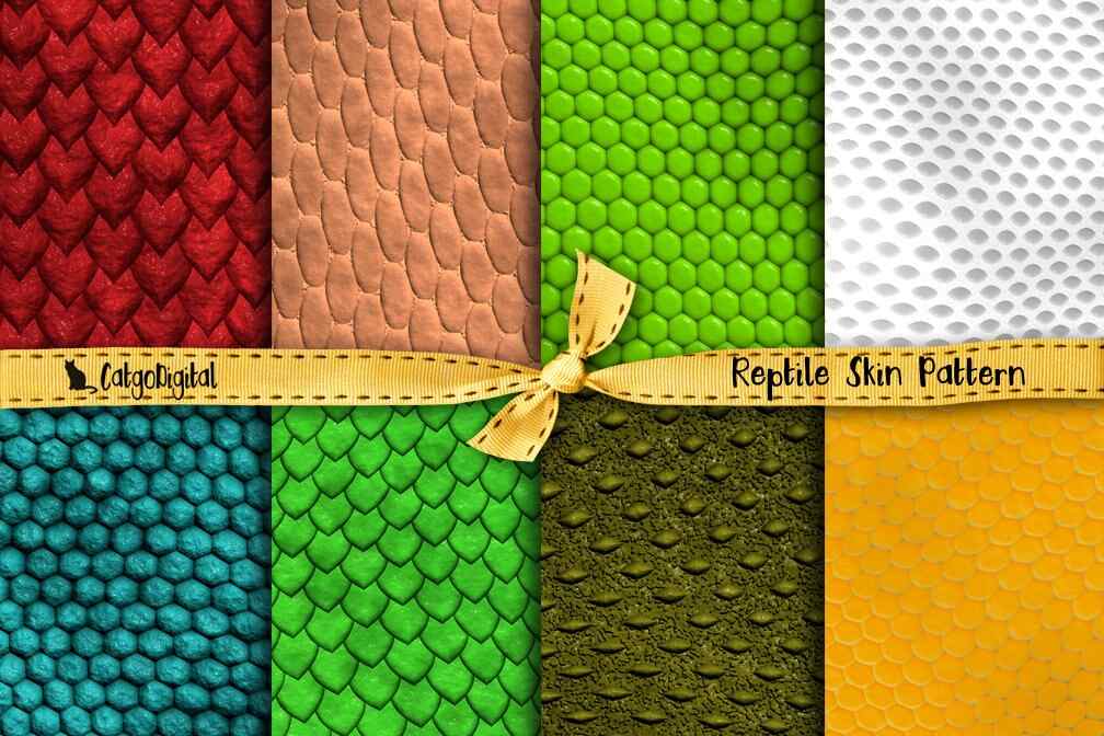 Reptile Skin Pattern Digital Papers