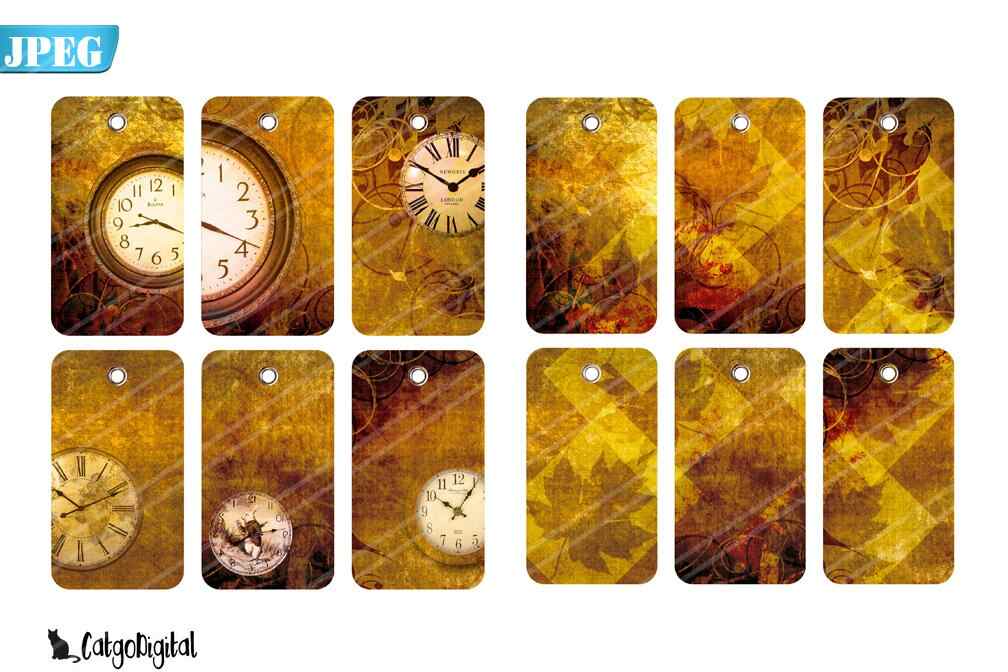 Scrapbooking Digital Tags Steampunk Clip Art