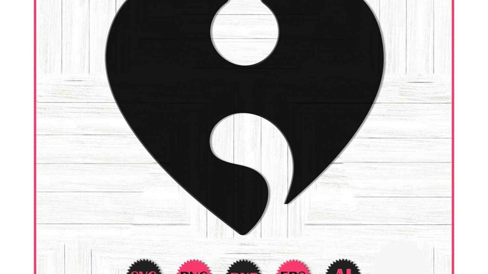 Semicolon SVG Serotonin and Oxytocin Vectors