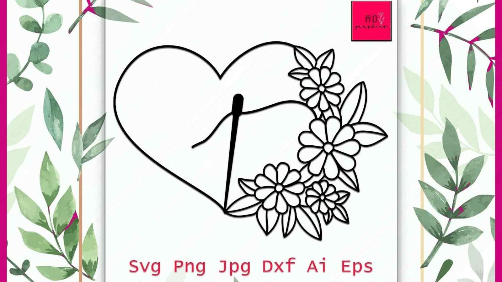 Sewing Needle And Thread SVG Seamstress Vectors
