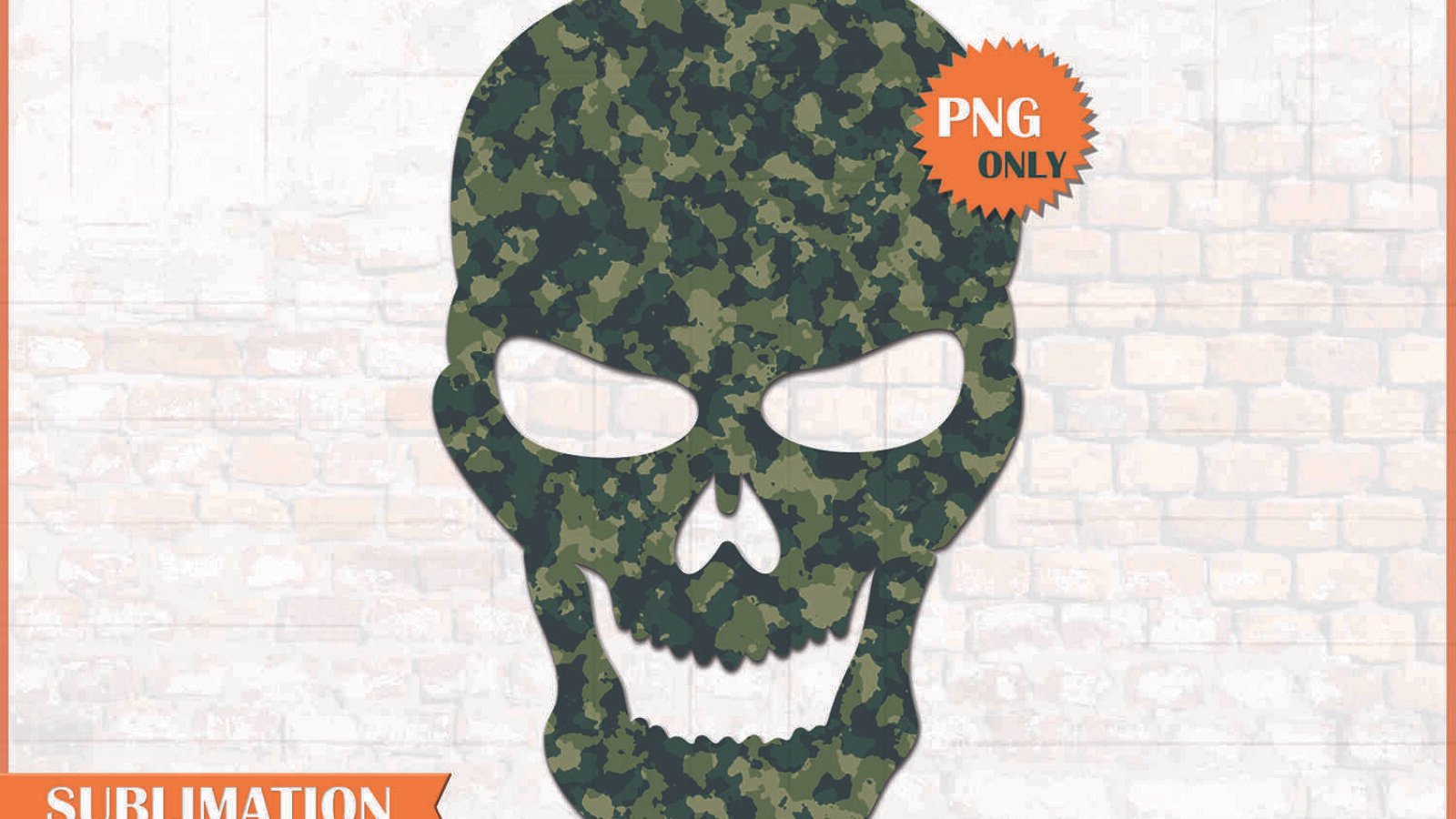 Skull Camouflage PNG Military Sublimation for Print