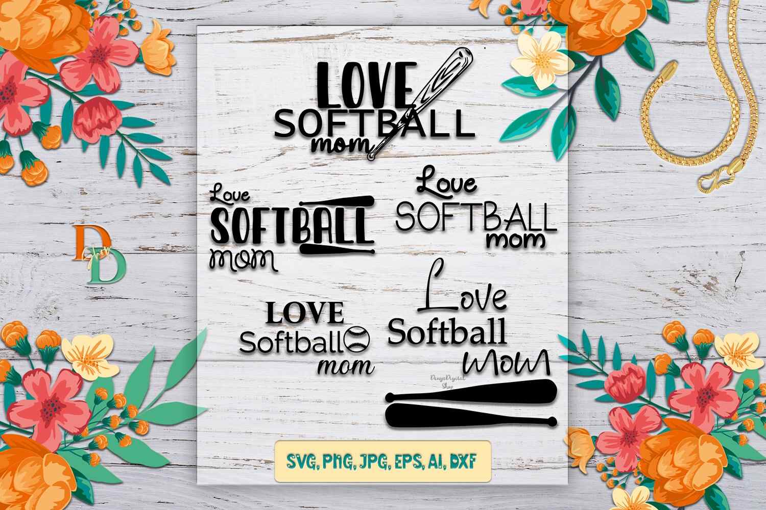 Softball Sport SVG Bundle Softball PNG Printable Images