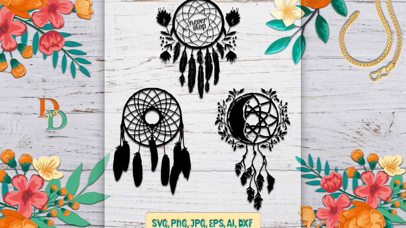Split Dream Catcher SVG Mandala SVG for You Crafts