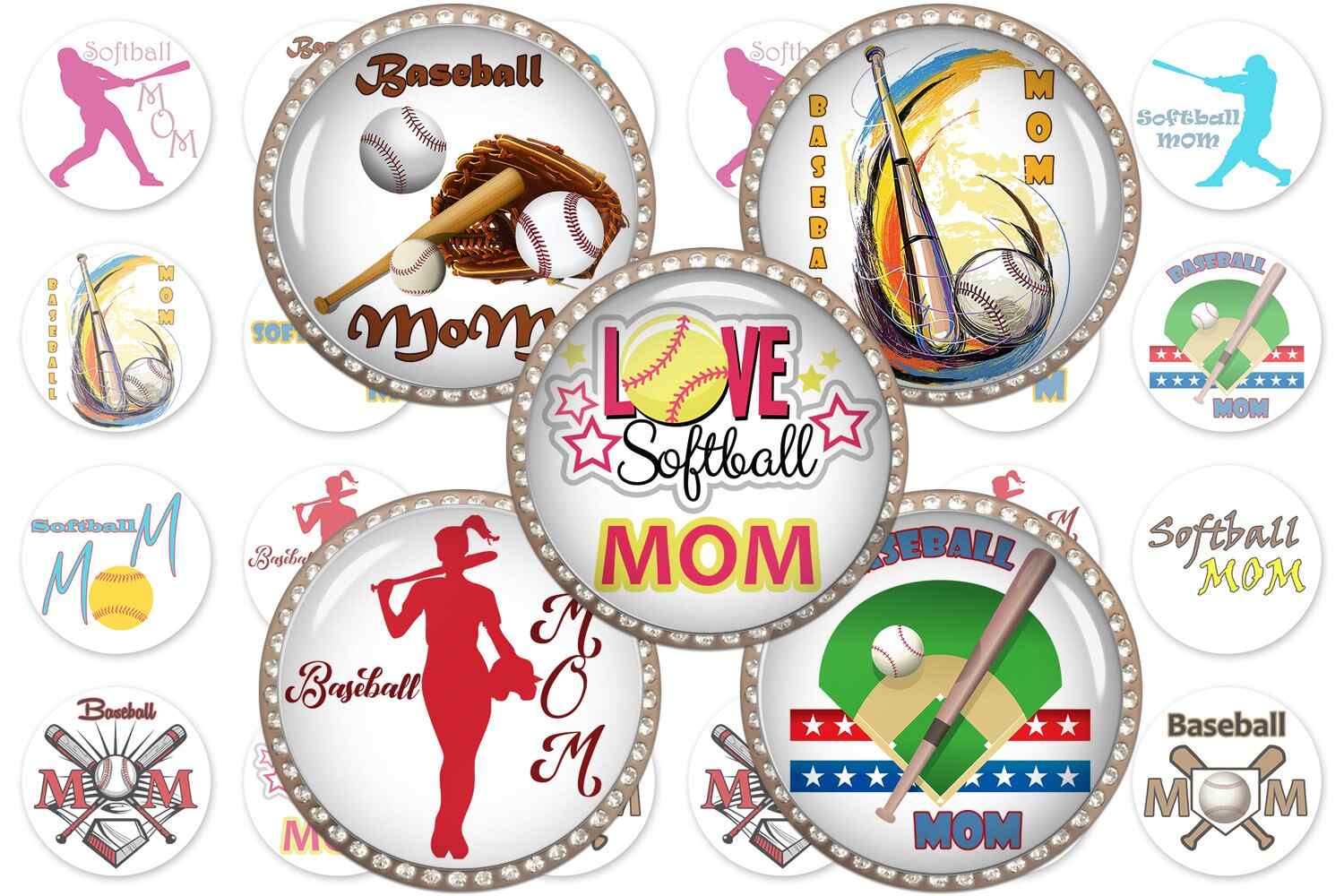 Sports Digital Collage Sheet Baseball Digital Image Softball