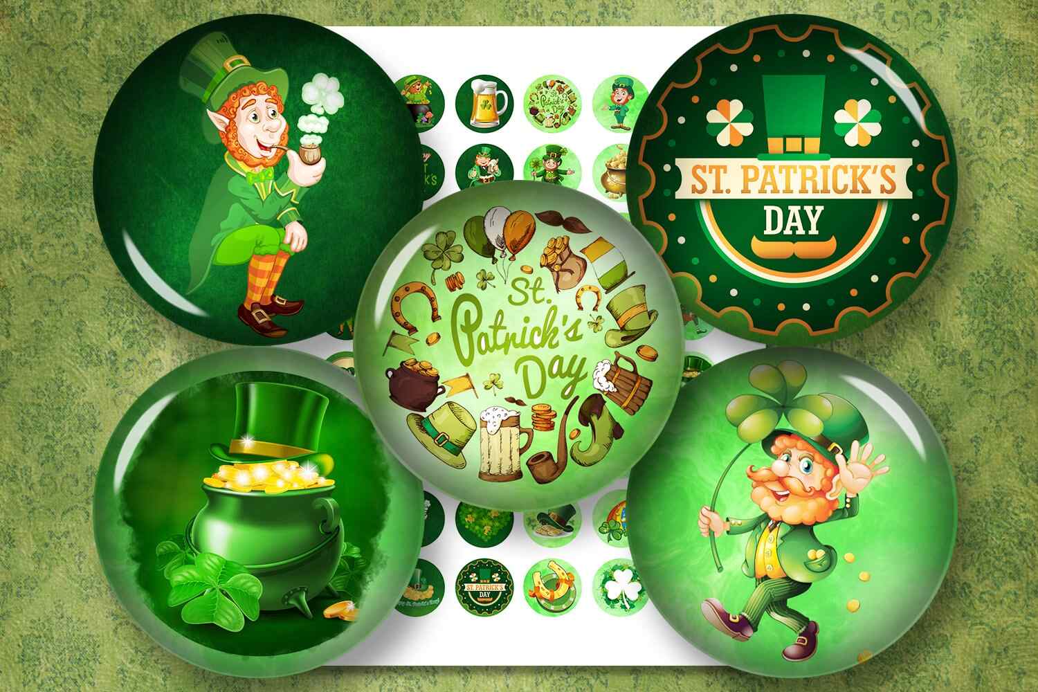 St.Patrick's Day Digital Collage Sheet for Printable