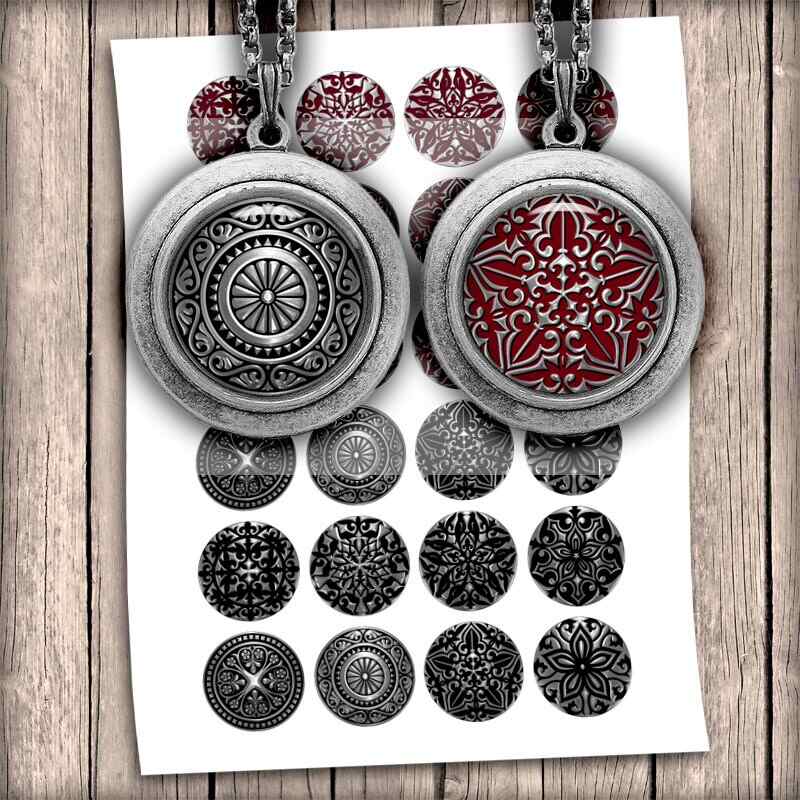 Steampunk Ornaments Digital Collage Sheet Circles