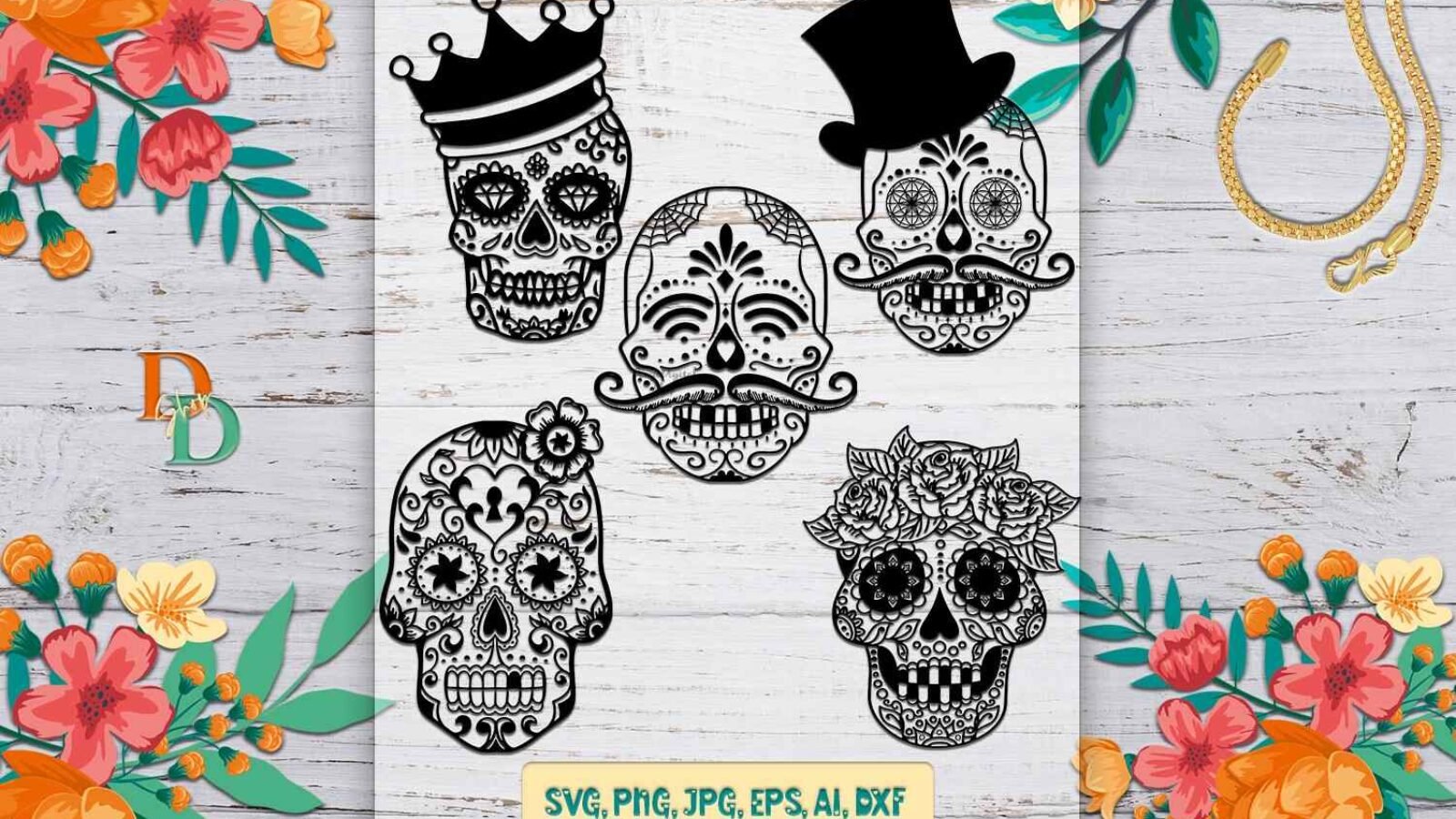 Sugar Skull SVG Sugar Skull PNG Sugar Skull Images