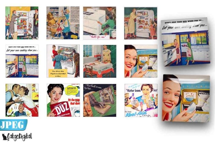 1950s Ads Housewifes Scrapbooking printables