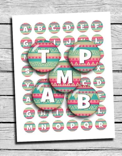 Alphabet Letters with Ethnic Background