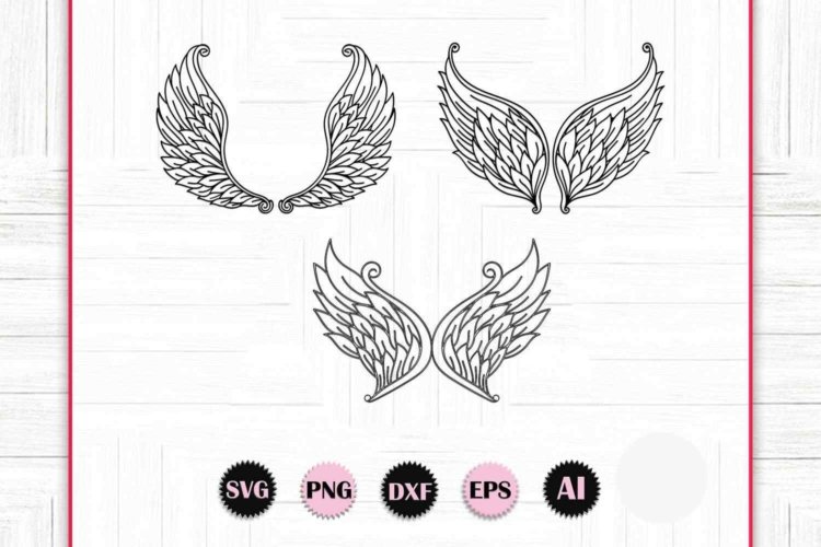 Angel Wings Vector File Clipart and SVG Images