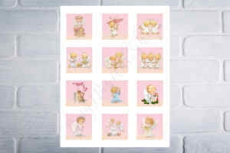 Angels Vintage Precious Moments Printable Squares