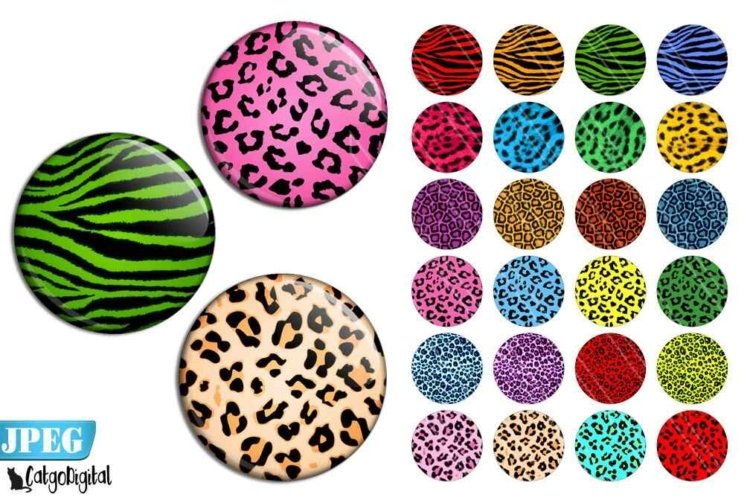 Animal Print Circle Printable images Animal Patterns