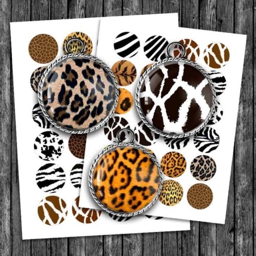 Animal Print Printable Digital Collage Sheet