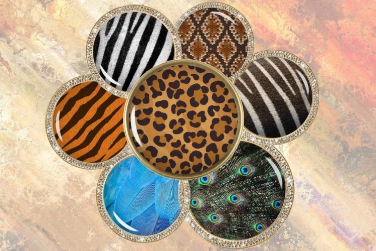 Animal Skin Cabochon Images Digital Collage Sheet