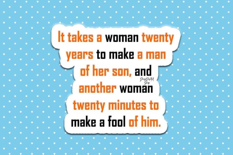 Aphorisms Sticker Digital About Woman for Crafts