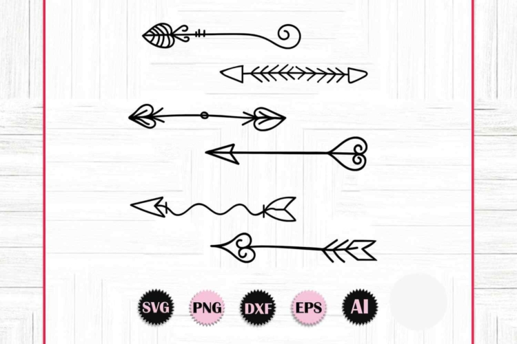 Arrow Silhouette SVG Images and Clipart Printables