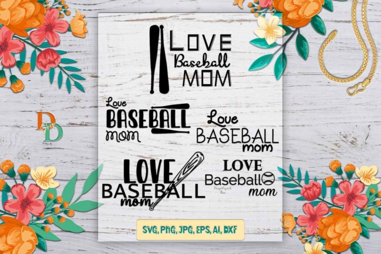 Baseball Digital SVG Baseball Mom images for Cricut