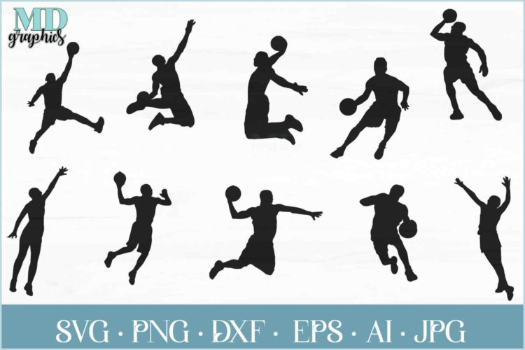 Basketball Players SVG Sports Images For Printables