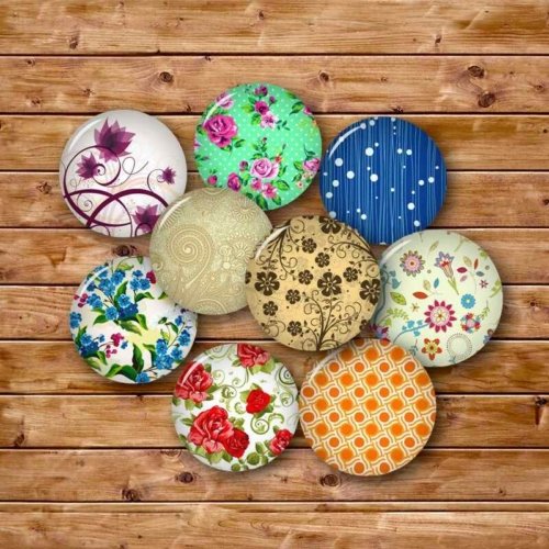 Beautiful Patterns Images pendants Digital Collage Sheet