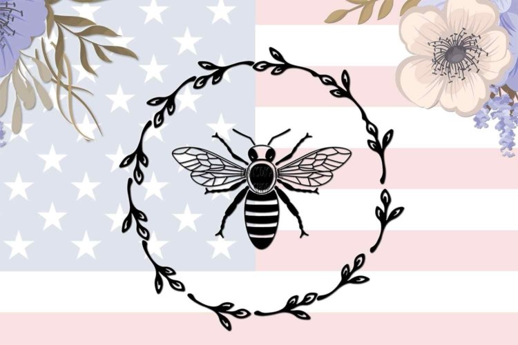 Bee SVG Bee Wreath Bee PNG Bee File for Cutting